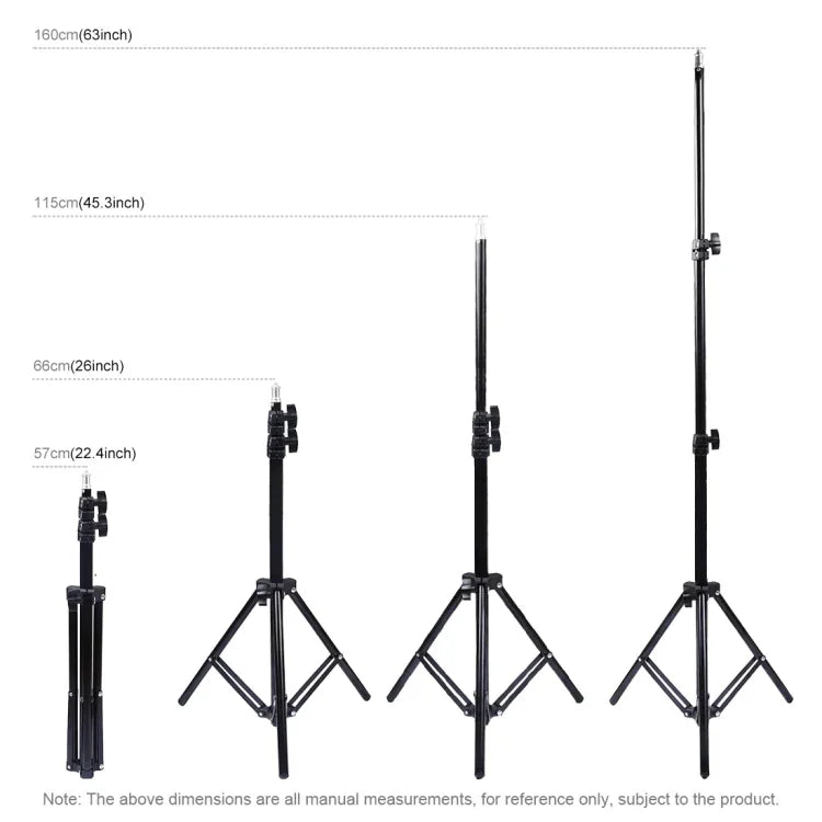 Suporte de Montagem para Tripé de 1,6m para Luz de Vídeo Vlogging Kits de Transmissão em Direto, 1,6m