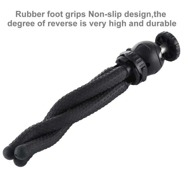 Suporte de Tripé Flexível Mini Polvo PULUZ com Cabeça de Bola para Câmaras SLR, GoPro, Telemóvel, Tamanho: 25cmx4.5cm, Tripé de 25cm