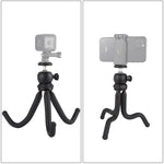 Suporte de Tripé Flexível Mini Polvo PULUZ com Cabeça de Bola para Câmaras SLR, GoPro, Telemóvel, Tamanho: 25cmx4.5cm, Tripé de 25cm