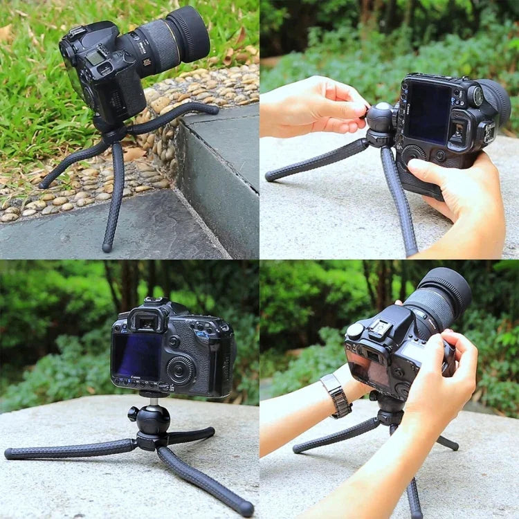 Suporte de Tripé Flexível Mini Polvo PULUZ com Cabeça de Bola para Câmaras SLR, GoPro, Telemóvel, Tamanho: 25cmx4.5cm, Tripé de 25cm