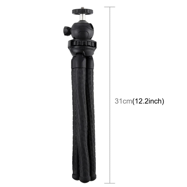 Suporte de Tripé Flexível Mini Polvo PULUZ com Cabeça de Bola para Câmaras SLR, GoPro, Telemóvel, Tamanho: 30cmx5cm, Tripé de 30cm