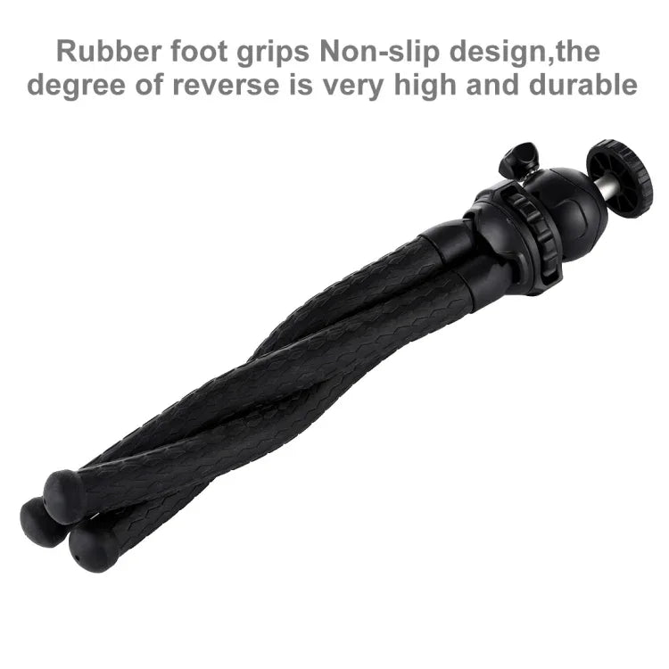 Suporte de Tripé Flexível Mini Polvo PULUZ com Cabeça de Bola para Câmaras SLR, GoPro, Telemóvel, Tamanho: 30cmx5cm, Tripé de 30cm