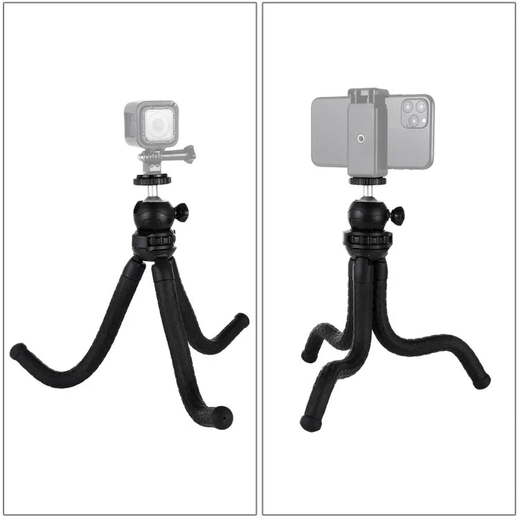Suporte de Tripé Flexível Mini Polvo PULUZ com Cabeça de Bola para Câmaras SLR, GoPro, Telemóvel, Tamanho: 30cmx5cm, Tripé de 30cm