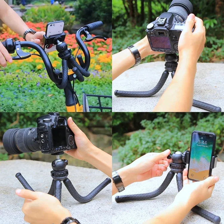 Suporte de Tripé Flexível Mini Polvo PULUZ com Cabeça de Bola para Câmaras SLR, GoPro, Telemóvel, Tamanho: 30cmx5cm, Tripé de 30cm