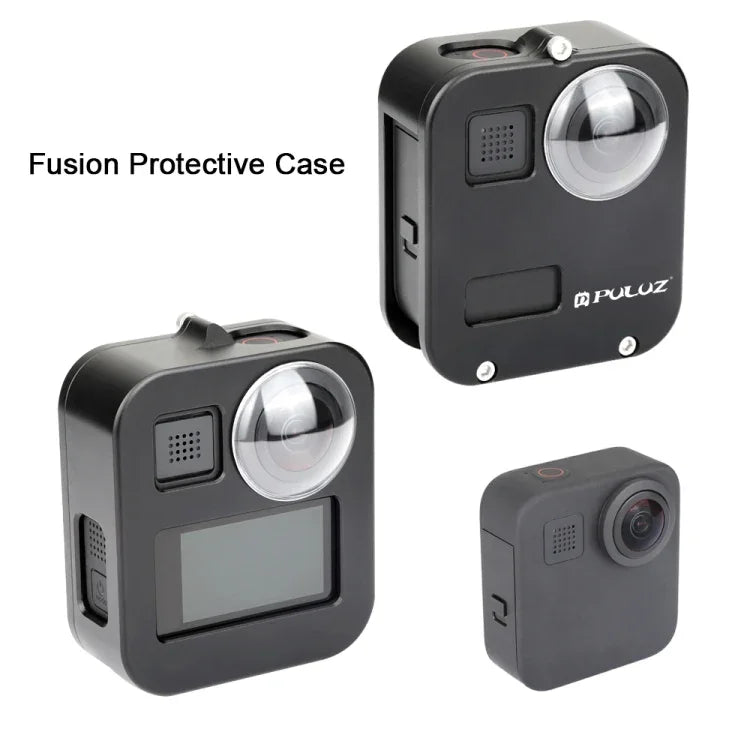 Gaiola Protetora em Liga de Alumínio CNC PULUZ para GoPro Max, Gaiola em Liga de Alumínio
