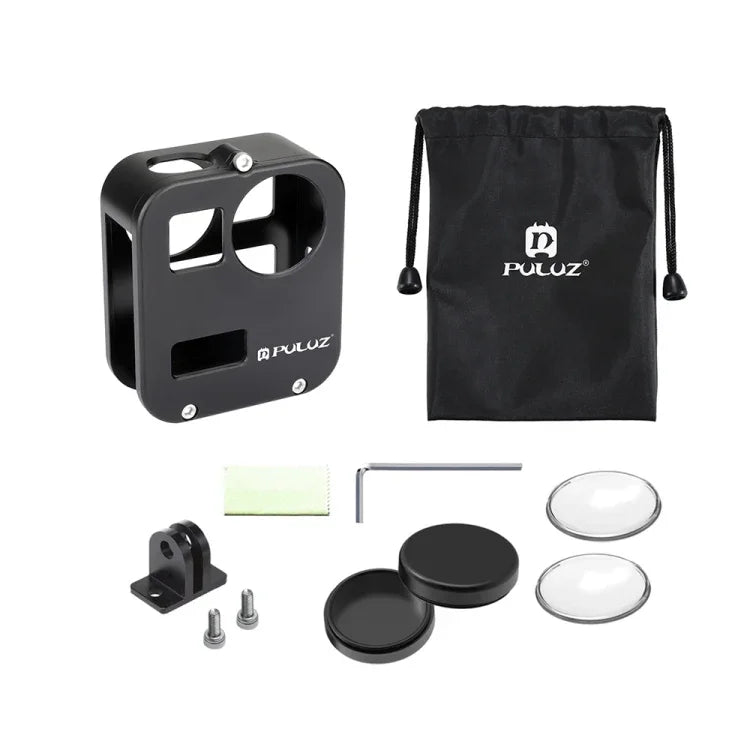 Gaiola Protetora em Liga de Alumínio CNC PULUZ para GoPro Max, Gaiola em Liga de Alumínio