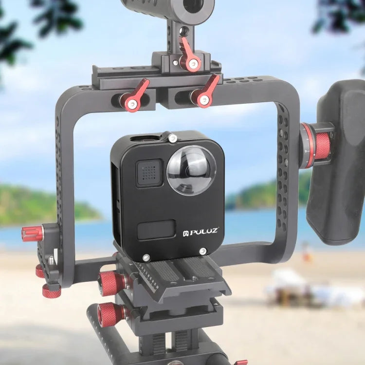 Gaiola Protetora em Liga de Alumínio CNC PULUZ para GoPro Max, Gaiola em Liga de Alumínio