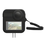 PULUZ para GoPro Max Tampa Dupla para Lentes + Estojo Protetor de Silicone para Corpo, Estojo de Silicone