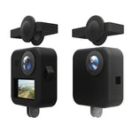 PULUZ para GoPro Max Tampa Dupla para Lentes + Estojo Protetor de Silicone para Corpo, Estojo de Silicone