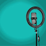 Anel LED RGBW Dimmable USB de 10,2 polegadas 26cm com Superfície Curva PULUZ para Vlogging, Fotografia e Vídeo com Tripé, Cabeça de Bola, Controlo Remoto e Suporte para Telemóvel, 10,2 polegadas RGBW