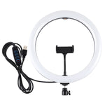 Anel LED Curvo Difuso de Temperatura de Cor Dupla Dimmable USB 3 Modos 30cm 11,8 polegadas PULUZ para Vlogging, Selfie, Fotografia e Vídeo com Suporte para Telemóvel, 11,8 polegadas