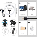 Anel LED Curvo Difuso de Temperatura de Cor Dupla Dimmable USB 3 Modos 30cm 11,8 polegadas PULUZ para Vlogging, Selfie, Fotografia e Vídeo com Suporte para Telemóvel, 11,8 polegadas