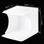 PULUZ 20cm Inclui 2 Painéis LED Dobráveis Portáteis Kit de Iluminação para Estúdio Fotográfico com 1100LM e 6 Fundos Coloridos (Preto, Branco, Amarelo, Vermelho, Verde, Azul), Tamanho Desdobrado: 24cm x 23cm x 23cm, 20cm(2 LED/RU), 20cm(2 LED)