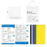 PULUZ Painel LED Circular de 23cm Painel Dobrável de Luz Portátil Kit de Caixa de Tenda para Fotografia com 6 Fundos de Cores (Preto, Branco, Amarelo, Vermelho, Verde, Azul), Tamanho Aberto: 24cm x 23cm x 23cm, Painel LED Circular 23cm