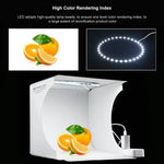 PULUZ Painel LED Circular de 23cm Painel Dobrável de Luz Portátil Kit de Caixa de Tenda para Fotografia com 6 Fundos de Cores (Preto, Branco, Amarelo, Vermelho, Verde, Azul), Tamanho Aberto: 24cm x 23cm x 23cm, Painel LED Circular 23cm