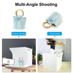 Kit de Tenda de Estúdio Fotográfico com Placa de Luz Anelar Dobrável Portátil 30cm PULUZ com 6 Fundos Coloridos (Preto, Branco, Amarelo, Vermelho, Verde, Azul), Tamanho Desdobrado: 31cm x 31cm x 32cm, Caixa 30cm