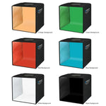 Kit de Tenda de Estúdio para Fotografia com Anel de Luz Dobrável PULUZ 30cm com 6 Cores de Fundo Preto / Branco / Laranja / Vermelho / Verde / Azul, Caixa Preta 30cm