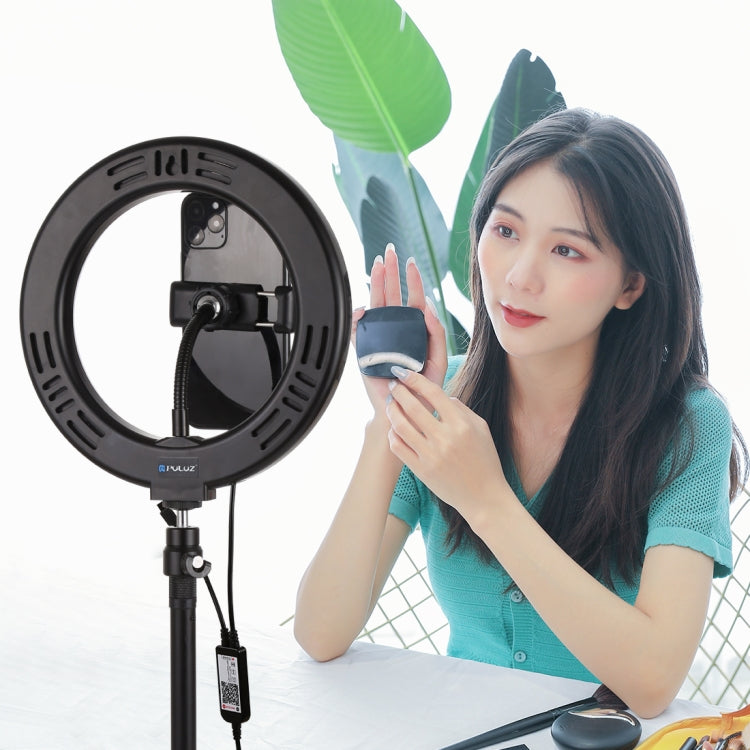 PULUZ Luzes de vídeo para vlogging, selfie e fotografia com anel LED curvo RGB de 20cm (7,9 polegadas), USB, regulável, temperatura de cor dupla, com suporte para telemóvel, RGBW 7,9 polegadas