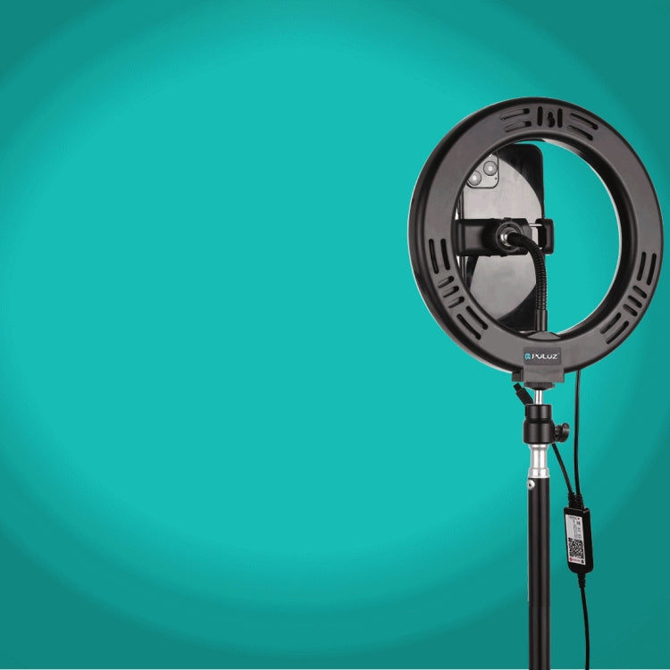 PULUZ Luzes de vídeo para vlogging, selfie e fotografia com anel LED curvo RGB de 20cm (7,9 polegadas), USB, regulável, temperatura de cor dupla, com suporte para telemóvel, RGBW 7,9 polegadas
