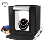 PULUZ 40cm Tenda de Estúdio Fotográfico Portátil Dobrável com Luz Branca Regulável, Kit com 6 Cores (Preto, Laranja, Branco, Vermelho, Verde, Azul) Fundos, Caixa 40cm (EUA), Caixa 40cm (RU), Caixa 40cm (UE), Caixa 40cm (AU)