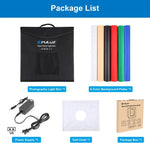 PULUZ 40cm Tenda de Estúdio Fotográfico Portátil Dobrável com Luz Branca Regulável, Kit com 6 Cores (Preto, Laranja, Branco, Vermelho, Verde, Azul) Fundos, Caixa 40cm (EUA), Caixa 40cm (RU), Caixa 40cm (UE), Caixa 40cm (AU)