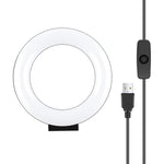 PULUZ Luzes de vídeo para selfie, beleza e vlogging com anel LED branco USB de superfície curva 12cm (4,7 polegadas)