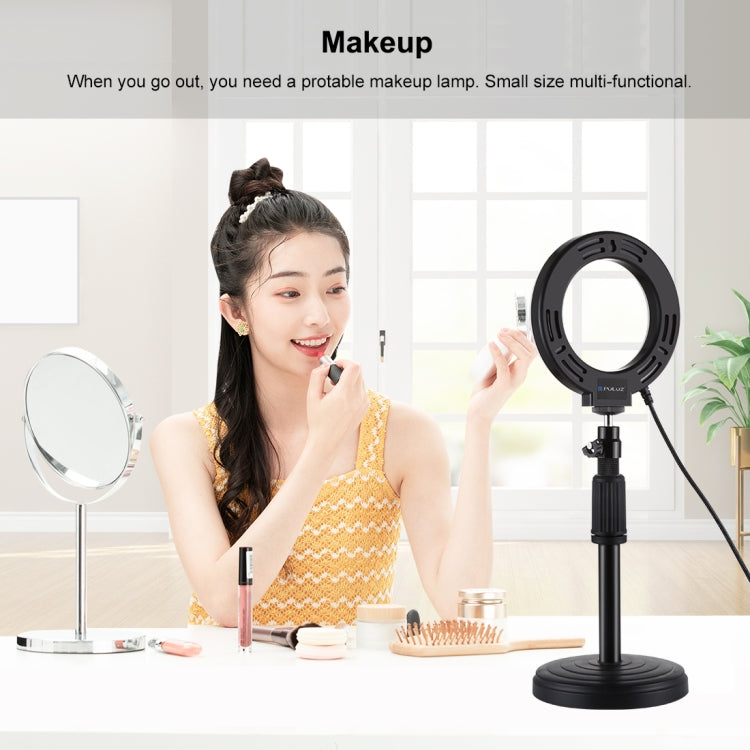 PULUZ Luzes de vídeo para selfie, beleza e vlogging com anel LED branco USB de superfície curva 12cm (4,7 polegadas)