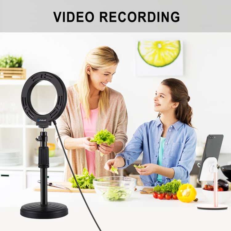 PULUZ Luzes de vídeo para selfie, beleza e vlogging com anel LED branco USB de superfície curva 12cm (4,7 polegadas)