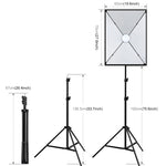 Kit Fotográfico PULUZ Softbox de Estúdio 50x70cm + Suporte de Tripé de 2m + Lâmpada LED E27 30W 5700K Luz Branca 220V, Lâmpada Única Ficha UE, Lâmpada Única Ficha EUA