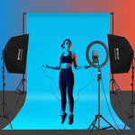 Kit de Iluminação Fotográfica PULUZ Softbox de Estúdio 50x70cm + Suporte de Tripé de 2m + 4 Lâmpadas LED E27 20W 5700K Luz Branca 220V, 4 Lâmpadas Ficha UE, 4 Lâmpadas Ficha EUA