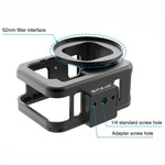 PULUZ para GoPro HERO13 Black /12 Black /11 Black /10 Black /9 Black Caixa Protetora Fina CNC em Liga de Alumínio com Estrutura de Segurança e Lente UV 52mm, Para GoPro HERO9 Black Fina