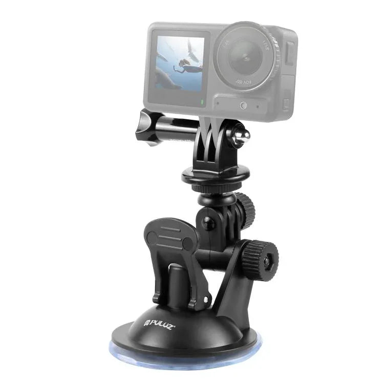Suporte de Ventosa para Carro PULUZ com Parafuso & Adaptador de Suporte para Tripé & Bolsa de Armazenamento para GoPro, Insta360, DJI e Outras Câmaras de Ação, Suporte de Ventosa