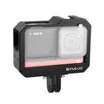 Estojo Protetor com Estrutura de Liga de Alumínio PULUZ com Slot para Base Cold Shoe & Adaptador para Base de Tripé para Insta360 One R, Para Gaiola de Estrutura Insta 360 One R (B), Para Gaiola de Estrutura Insta 360 One R (R)