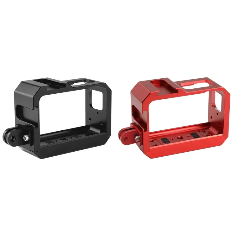 Estojo Protetor com Estrutura de Liga de Alumínio PULUZ com Slot para Base Cold Shoe & Adaptador para Base de Tripé para Insta360 One R, Para Gaiola de Estrutura Insta 360 One R (B), Para Gaiola de Estrutura Insta 360 One R (R)