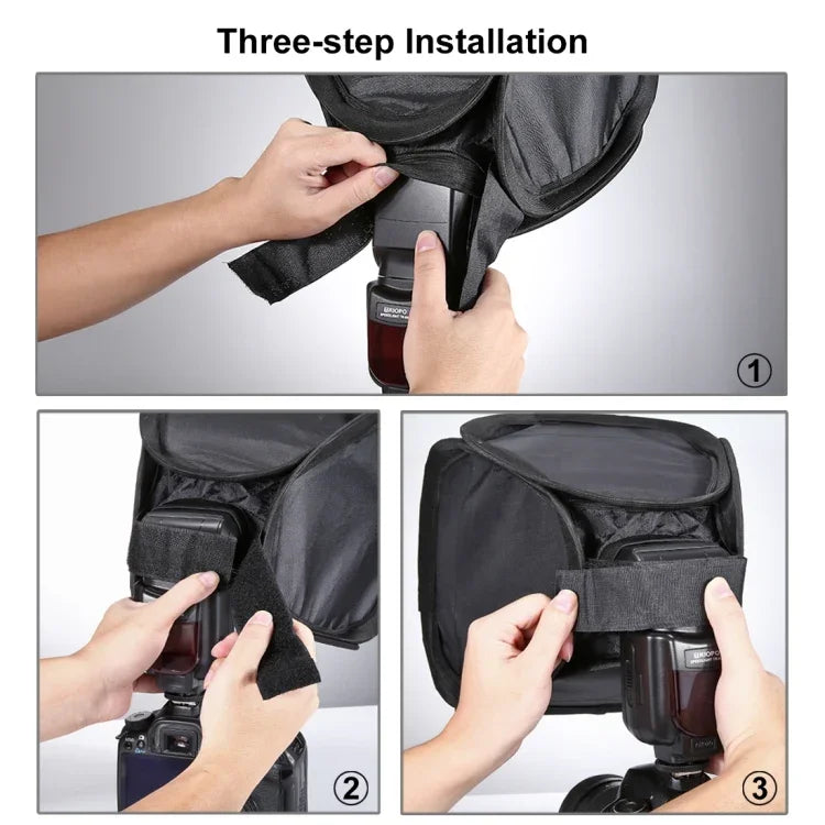 Difusor de Luz Flash Suave Dobrável PULUZ Softbox, Tamanho: 23cm x 23cm, Softbox 23cm