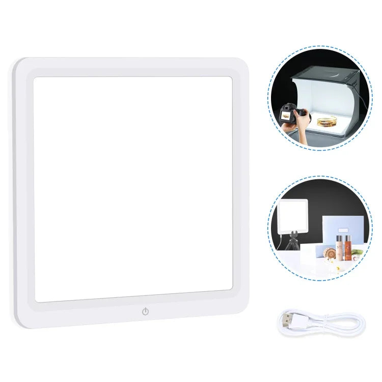 Painel de Luz LED Sem Sombra PULUZ 20cm para Estúdio Fotográfico, Luz Sem Sombra 20cm
