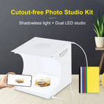 PULUZ Mini Painel de Luz LED Fotográfica Sem Sombra + Tenda de Estúdio para Fotografia, Material Acrílico, Área Efectiva 20cm x 20cm, 20cm (2 LED) + Luz Sem Sombra