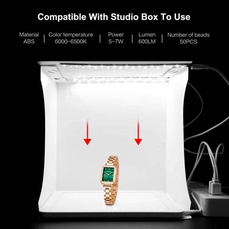 PULUZ Mini Painel de Luz LED Fotográfica Sem Sombra + Tenda de Estúdio para Fotografia, Material Acrílico, Área Efectiva 20cm x 20cm, 20cm (2 LED) + Luz Sem Sombra