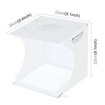 PULUZ Mini Painel de Luz LED Fotográfica Sem Sombra + Tenda de Estúdio para Fotografia, Material Acrílico, Área Efectiva 20cm x 20cm, 20cm (2 LED) + Luz Sem Sombra