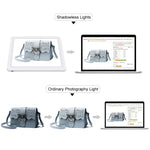 PULUZ Mini Painel de Luz LED Fotográfica Sem Sombra + Tenda de Estúdio para Fotografia, Material Acrílico, Área Efectiva 20cm x 20cm, 20cm (2 LED) + Luz Sem Sombra