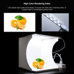 PULUZ Mini Painel de Luz LED Fotográfica Sem Sombra + Tenda de Estúdio para Fotografia, Material Acrílico, Área Efectiva 20cm x 20cm, 20cm (2 LED) + Luz Sem Sombra