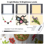 PULUZ 1000LM LED Acrílico Sem Polarização Luz Sem Sombra com Interruptor para Caixa de Estúdio Fotográfico de 40cm, Luz(US), Luz(UK), Luz(EU)