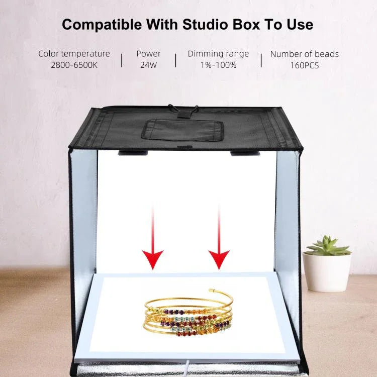 PULUZ 1000LM LED Acrílico Sem Polarização Luz Sem Sombra com Interruptor para Caixa de Estúdio Fotográfico de 40cm, Luz(US), Luz(UK), Luz(EU)