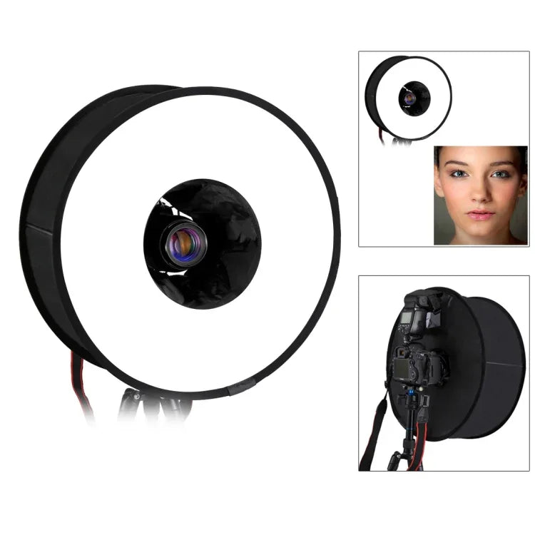 Difusor Dobrável PULUZ Softbox Redondo de 45cm para Macro e Retrato com Flash SpeedLite, Redondo 45cm