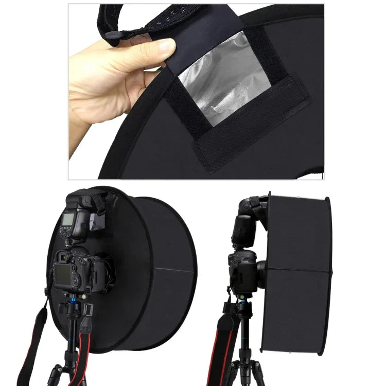 Difusor Dobrável PULUZ Softbox Redondo de 45cm para Macro e Retrato com Flash SpeedLite, Redondo 45cm