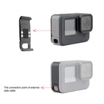 Tampa de Interface Lateral de Bateria Metálica PULUZ para GoPro HERO13 Black /12 Black /11 Black /10 Black /9 Black, Tampa Lateral Metálica e Plástica