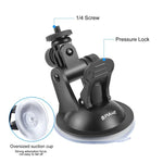 Suporte de Ventosa para Carro PULUZ com Parafuso & Adaptador de Suporte para Tripé & Bolsa de Armazenamento para GoPro, Insta360, DJI e Outras Câmaras de Ação, Suporte de Ventosa