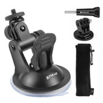 Suporte de Ventosa para Carro PULUZ com Parafuso & Adaptador de Suporte para Tripé & Bolsa de Armazenamento para GoPro, Insta360, DJI e Outras Câmaras de Ação, Suporte de Ventosa