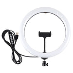 PULUZ Luzes de vídeo para vlogging e fotografia com anel LED curvo USB de 30cm (11,8 polegadas), 10 modos, 8 cores RGBW, regulável, com tripé, cabeça esférica e suporte para telemóvel, controlo por botão