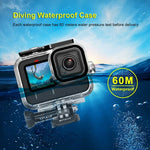 Estojo protetor impermeável PULUZ 60m com fecho e suporte básico & parafuso para GoPro HERO13 Black /12 Black /11 Black /10 Black /9 Black, Para GoPro HERO9 Black